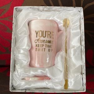 Coffee Mug and Coaster with Spoon